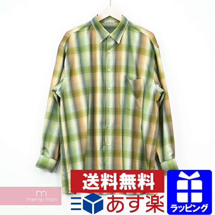 楽天市場】AURALEE 2020AW Super Light Wool Check Shirts A20AS01LC 
