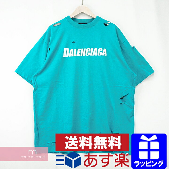 楽天市場】BALENCIAGA 2021SS Caps Destroyed Flatground Tee 651795 