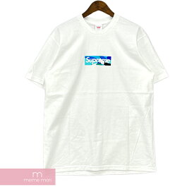 Supreme×Emilio Pucci 2021SS Box Logo Tee シュプリーム×エミリオプッチ ボックスロゴTシャツ 半袖カットソー プリント ホワイト×ブルー サイズL【230722】【新古品】【me04】