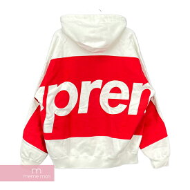Supreme 2021SS Big Logo Hooded Sweatshirt シュプリーム ビッグロゴフーデッドスウェットシャツ プルオーバーパーカー ホワイト サイズXL 【210621】【新古品】