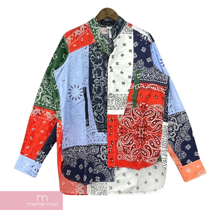 楽天市場】LOEWE 2019SS Asymmetric Patchwork Print Shirt H2199851GA