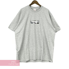 Supreme×Emilio Pucci 2021SS Box Logo Tee シュプリーム×エミリオプッチ ボックスロゴTシャツ 半袖カットソー プリント グレー×ブラック サイズM【210727】【新古品】【me04】