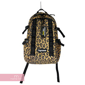 Supreme 2020AW Backpack Leopard シュプリーム バックパック レオパード リュック デイパック ロゴ ベージュ【210930】【新古品】【me04】