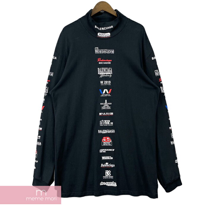 楽天市場】BALENCIAGA 2019AW Multi Logo Turtle Neck Long Sleeve Tee 