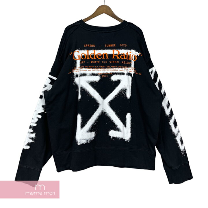 楽天市場】OFF-WHITE 2020SS Cartoon Golden Ratio Incompiuto Sweatshirt  OMBA037R20E30009 オフホワイト カートゥーンゴールデンレイシォインコピュートスウェットシャツ クルーネック ブラック  サイズL【211009】【中古-B】 : meme mori