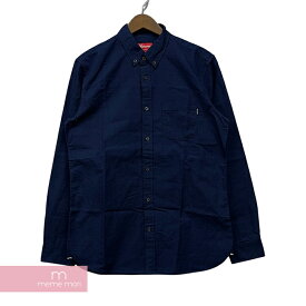 Supreme 2013AW Selvedge Ripstop Shirt シュプリーム セルヴィッジリップストップシャツ 長袖シャツ ネイビー サイズM 【220331】【新古品】【me04】