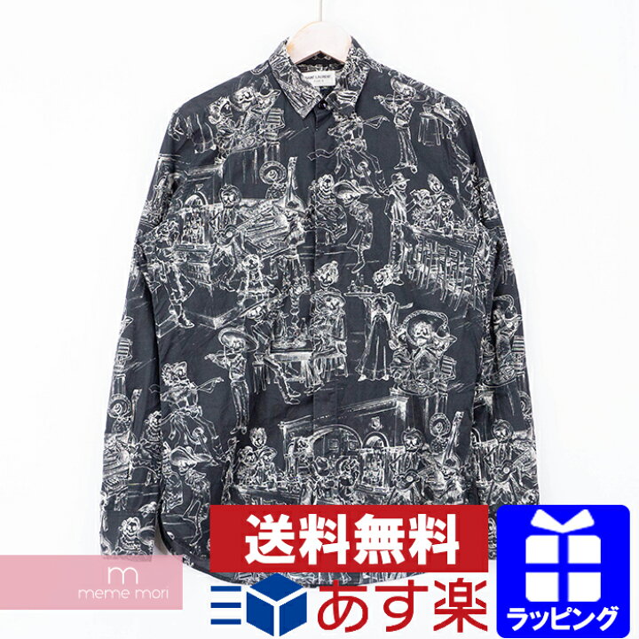 楽天市場】SAINT LAURENT PARIS 2018 Skeletons Shirt 564172 Y382U  