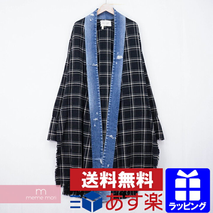 楽天市場】Greg Lauren Black Plaid Long Kimono グレッグローレン 