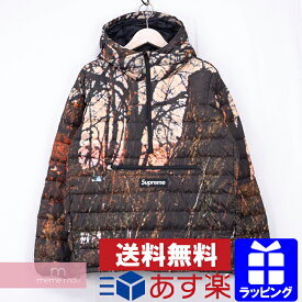 Supreme 2020AW Micro Down Half Zip Hooded Pullover シュプリーム マイクロダウンハーフジップフーデッドプルオーバージャケット パッカブル ブルゾン 総柄 ブラウン サイズS【201130】【新古品】【me04】