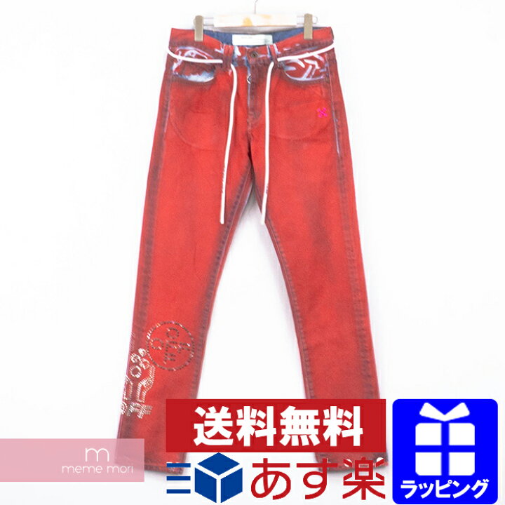 楽天市場】OFF-WHITE Painted Studded Denim Pants OMYA011E19386045 