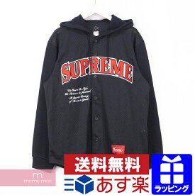 Supreme 2020SS Mesh Hooded L/S Baseball Jersey シュプリーム メッシュフーデッドロングスリーブベースボールジャージ— 切替長袖シャツ ブラック サイズM【201210】【中古-A】