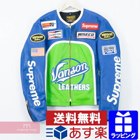 Supreme×VANSON 2017SS Leather Star Jacket シュプリーム×バンソン レザースタージャケット レーシングジャケット シングルライダース パッチ ブルー サイズS プレゼント ギフト【191201】【新古品】【me04】