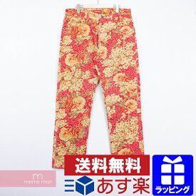 Supreme 2018SS Washed Regular Jeans シュプリーム ウォッシュドレギュラージーンズ フラワー柄デニムパンツ 花柄 フローラル レッド サイズ34 プレゼント ギフト【191208】【中古-A】