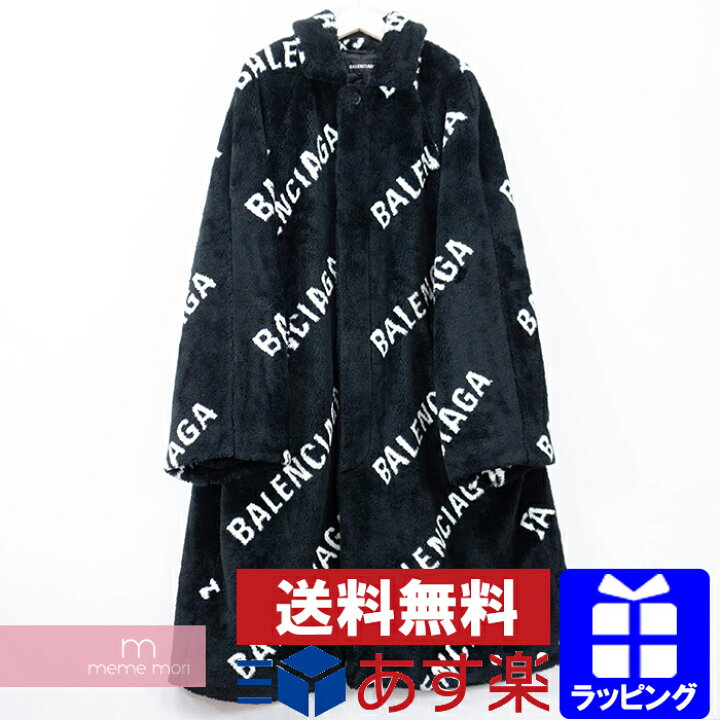 楽天市場】BALENCIAGA 2019AW Oversized Logo Faux Fur Coat 595827  