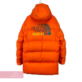 【BIG PRICE OFF】GUCCI×THE NORTH FACE 2021AW Down Jacket 663751 XLWF0 グッチ×ノースフェイス ダウンジャケット ブルゾン アウター オレンジ サイズM 【220205】【中古-A】【me04】