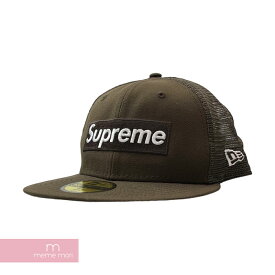 Supreme×NEW ERA 2022SS Box Logo Mesh Back New Era シュプリーム×ニューエラ ボックスロゴメッシュバックニューエラキャップ 帽子 ブラウン サイズ7 3/8(58.7cm) 【240103】【新古品】【me04】