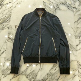 HERMES Etrier Reversible Rib Trim Blouson Size 46 エルメス エトリエ リバーシブル リブトリム ブルゾン 刻印ジップ シルバー金具 総柄 リバーシブル 4ポケット リブニット ブラック×マルチカラー サイズ46【251007】【中古-A】