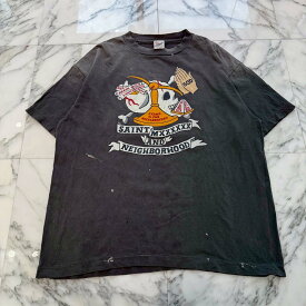 SAINT Mxxxxxx × NEIGHBORHOOD 2025SS STHD . SS TEE PRAY SM-HR8-0000-C68 Size L セントマイケル×ネイバーフット STHD. ショートスリーブ Tシャツ プレイ 半袖カットソー ヴィンテージ加工 ダメージ加工 骸骨 チャコール サイズL【250927】【中古-A】