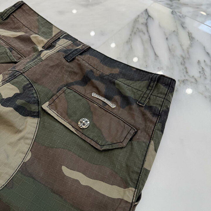 楽天市場】CHROME HEARTS Cross Ball Button Camo Cargo Pants Size 30  