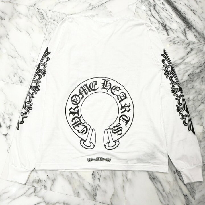 楽天市場】CHROME HEARTS Floral Cross Horseshoe Long Sleeve Tee 