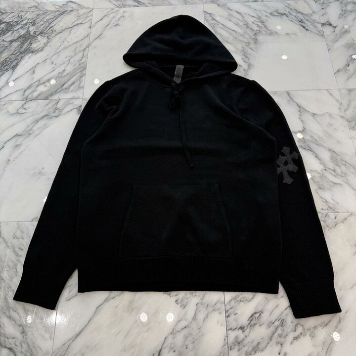 楽天市場】CHROME HEARTS Y NOT Leather Cross Patch Cashmere Knit 