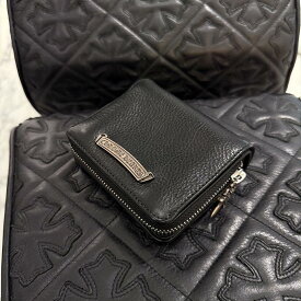 CHROME HEARTS Square Zip Bill Wallet クロムハーツ スクエアジップ ビルウォレット 二つ折り財布 レザーウォレット ラウンドジップ ダガージップ ブラック【251109】【新古品】