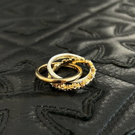 CHROME HEARTS 22K / SILVER 925 TINY E CH PLS BAND TRPL Combination Ring Size 12号 クロムハーツ 22K/シルバー925 タイニーE CHプラスバンド トリプルコンビ リング アクセサリー 指輪 22金 シルバー925 ゴールド×シルバー サイズ12号【251017】【中古-A】