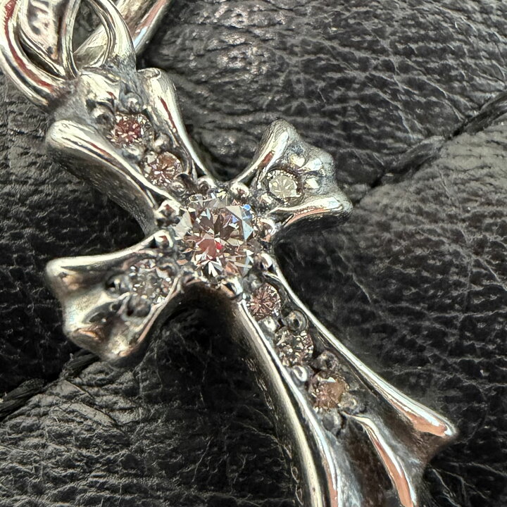 楽天市場】CHROME HEARTS Baby Fat Cross Pave Diamond Pendant Top 