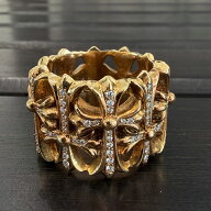CHROME HEARTS 22K Cemetery Cross Ring Pave Diamond Size 26号 クロムハーツ 22K セメタリークロスリン…