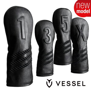 �x�[�� VESSEL �w�b�h�J�o�[ �V�F STRIPED BLACK �{�v�� HC1123 VESSEL LUX HEADCOVER �X�g���C�v�u���b�N