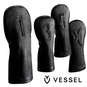�x�[�� VESSEL �w�b�h�J�o�[ PEBBLED BLACK �{�v�� HC1123 VESSEL LUX HEADCOVER �y�u���h�u���b�N