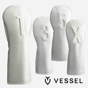 �x�[�� VESSEL �w�b�h�J�o�[ WHITE �{�v�� HC1123 VESSEL LUX EMBOSSED HEADCOVER �z���C�g