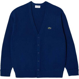 ラコステ LACOSTE ガーター編みVネックカーディガン(メンズ) [サイズ：4(M)] [カラー：ネイビー] #AH0397-99-F9F 【あす楽 送料無料】【スポーツ・アウトドア アウトドア ウェア】