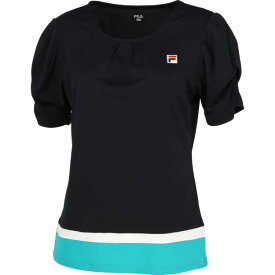 フィラ FILA ゲームシャツ(レディース) [サイズ：M] [カラー：ブラック] #VL2697-08 2023FW【送料無料】【スポーツ・アウトドア テニス レディースウェア】