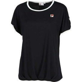 フィラ FILA ゲームシャツ(レディース) [サイズ：M] [カラー：ブラック] #VL2698-08 2023FW【送料無料】【スポーツ・アウトドア テニス レディースウェア】