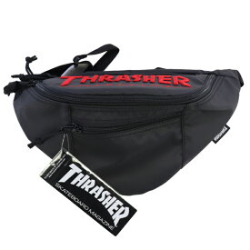 スラッシャー THRASHER Coating Waist Bag [カラー：ブラック×レッド] #THR-145-9010 【あす楽】【スポーツ・アウトドア スケートボード・インラインスケート バッグ・ケース】