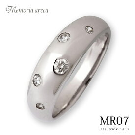 【MR07 プラチナ】メモリアルリングMR07 Pt900 (プラチナ）ダイヤモンド 〜遺骨を内側に封入する完全防水の指輪〜