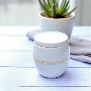 骨壷 ミニ 有田焼 ミニ骨壷 手元供養 『白磁金彩』納骨袋付 名入れシール無料