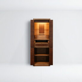 仏壇 セット 家具調仏壇［仏具付］『リスン213台付 ウォールナット 19×54号』高162cm 幅58cm 骨箱収納可能 モダン仏壇 現代仏壇 インテリア仏壇 仏壇仏具セット リスンコレクション 保証付 設置便対応