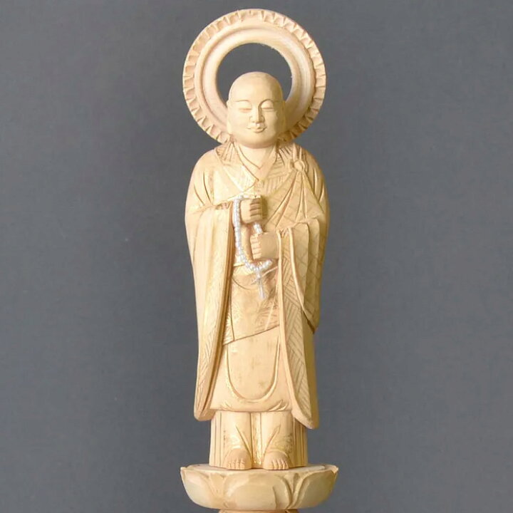 楽天市場】仏像 浄土宗 脇仏2体組【白木 浄土宗 脇仏 略式彫 法然上人 