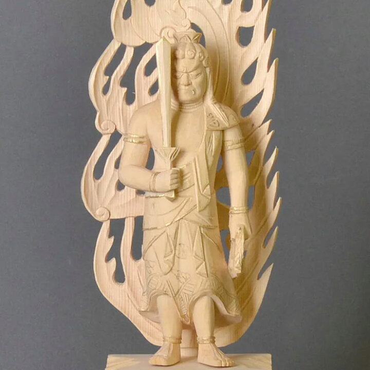 楽天市場】仏像 真言宗 脇仏2体組【白木 真言宗 脇仏 略式彫 不動明王 