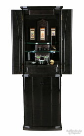 仏壇 モダン 仏壇セット 仏具セット 上下セット【アカンサス アースブラック 48×16号】 仏壇 モダン モダン仏壇 床置き 仏具 りん 掛軸 国産 セット 木製 デザイン おしゃれ