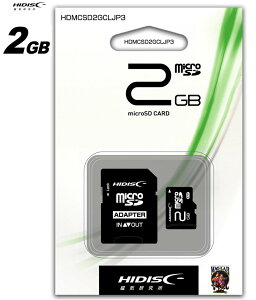 HIDISC }CNSDJ[h 2GB microSD[J[h 2GB SDϊA_v^t HDMCSD2GCLJP3 gѓdbJ[h