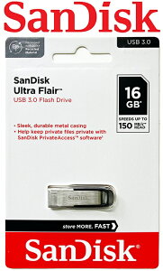 �T���f�B�X�N USB�������[ 16GB USB3.0�t���b�V���h���C�u 150MB/s �����]�� SDCZ73-016G-G46 �E���g���A���A Ultra Flair ���^���{�f�B
