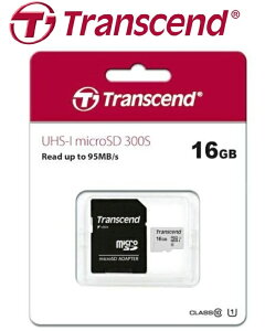 16GB gZh microSDHCJ[h 16GB UHS-IΉ 95MB/s Class10 UHS-I SDϊA_v^t TS16GUSD300S-A tHDΉ Transcend