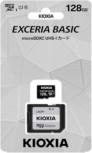 128GB microSDXCJ[h LINVA EXCERIA BASIC CLASS10 UHS-I J[h KCA-MC128GS h tHD^Ή KIOXIA  }CNSD