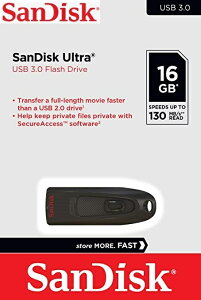 16GB �T���f�B�X�N USB�������[ 16GB USB Flash Drive USB3.0�Ή� 130MB/s Ultra SDCZ48-016G-U46 �X�g���b�v�z�[���t