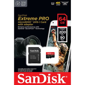 }CNSDJ[h 64GB SanDisk Extreme PRO Class10 UHS-I U3 V30 A2 R:200MB/s W:90MB/s Nintendo SwitchmF SDSQXCU-064G-GN6MA SDA_v^t