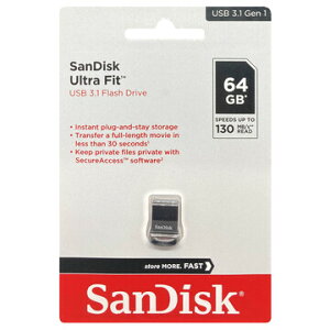 64GB �T���f�B�X�N USB�������[ 64GB USB3.1�Ή� �t���b�V���h���C�u ULTRA Fit �ǎ�ő�130MB/s �ɏ� SDCZ430-064G-G46