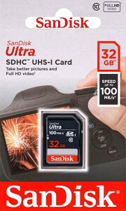 32GB �T���f�B�X�N SDHC�J�[�h 32GB SanDisk Ultra UHS-I�Ή�SD�������J�[�h 100MB/s SDSDUNR-032G-GN3IN �t��HD�Ή�